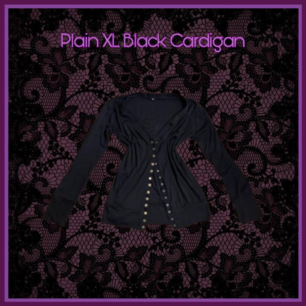 Plain Black Cardigan